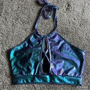 Mermaid rave halter top